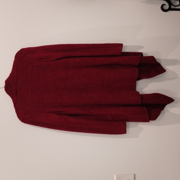 BAREFOOT DREAMS BAMBOO CHIC LITE S/M SMALL MEDIUM RED SWEATER WRAP CARDIGAN - Picture 8 of 8